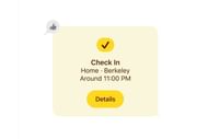 Sharing check-in with your contacts in Messages on iPhone is now possible. (Image via Apple)